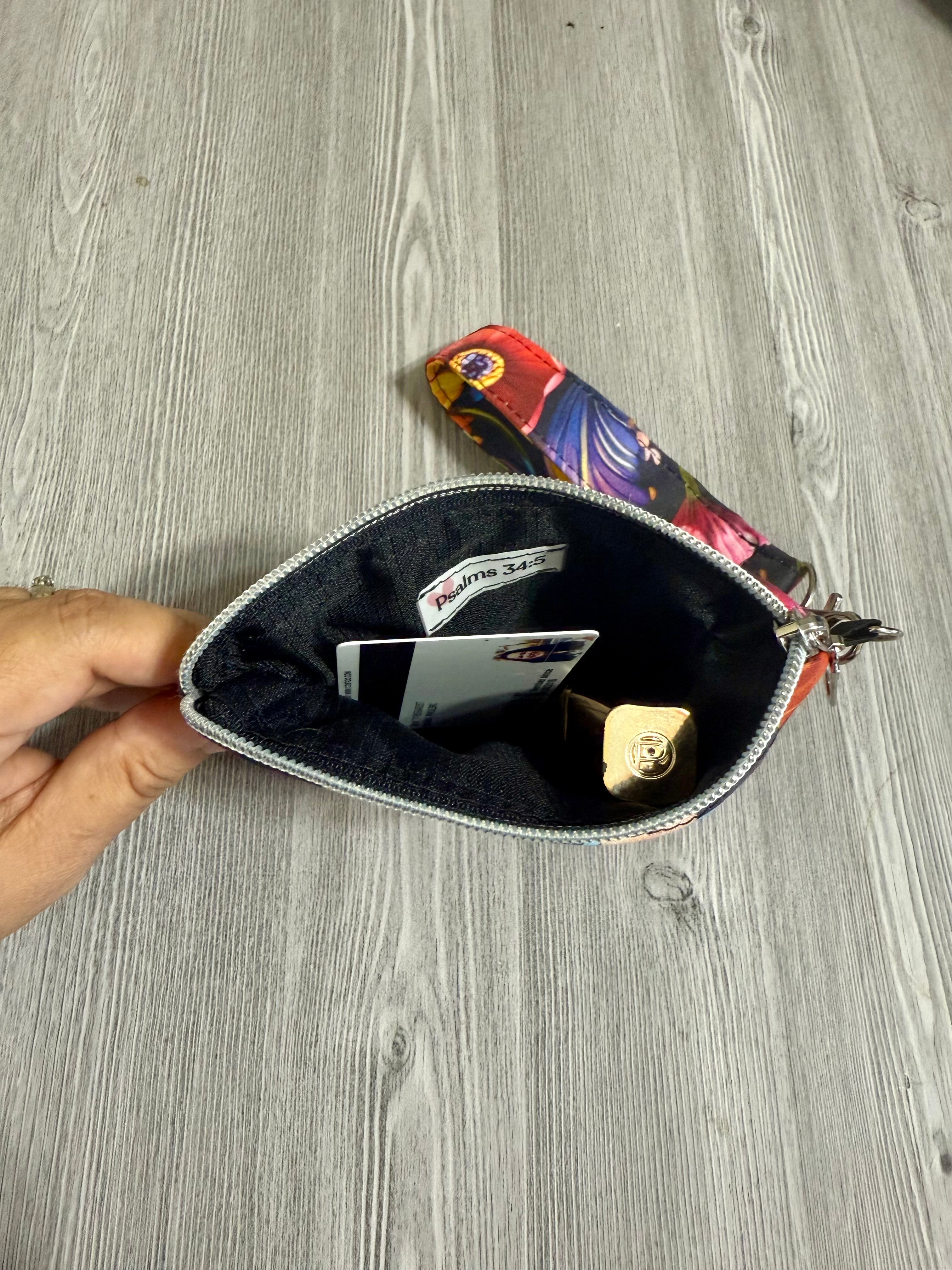 Big Flowers Keychain Wallet