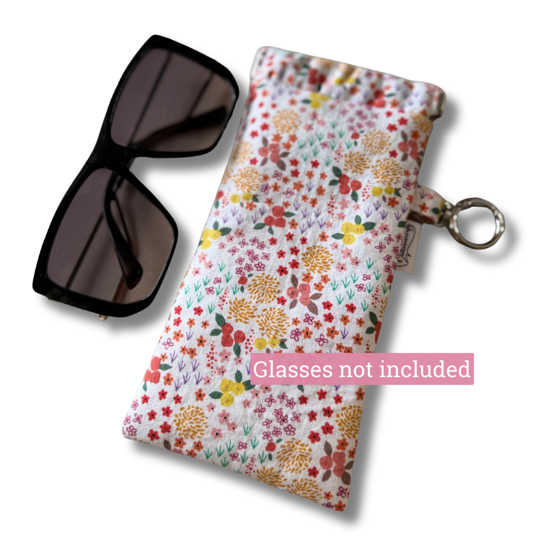 Sunglass Case Flexi Frame - Orange Flowers