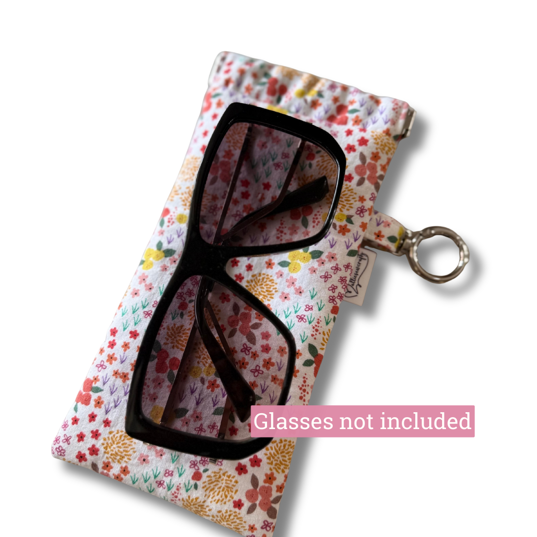 Sunglass Case Flexi Frame - Orange Flowers