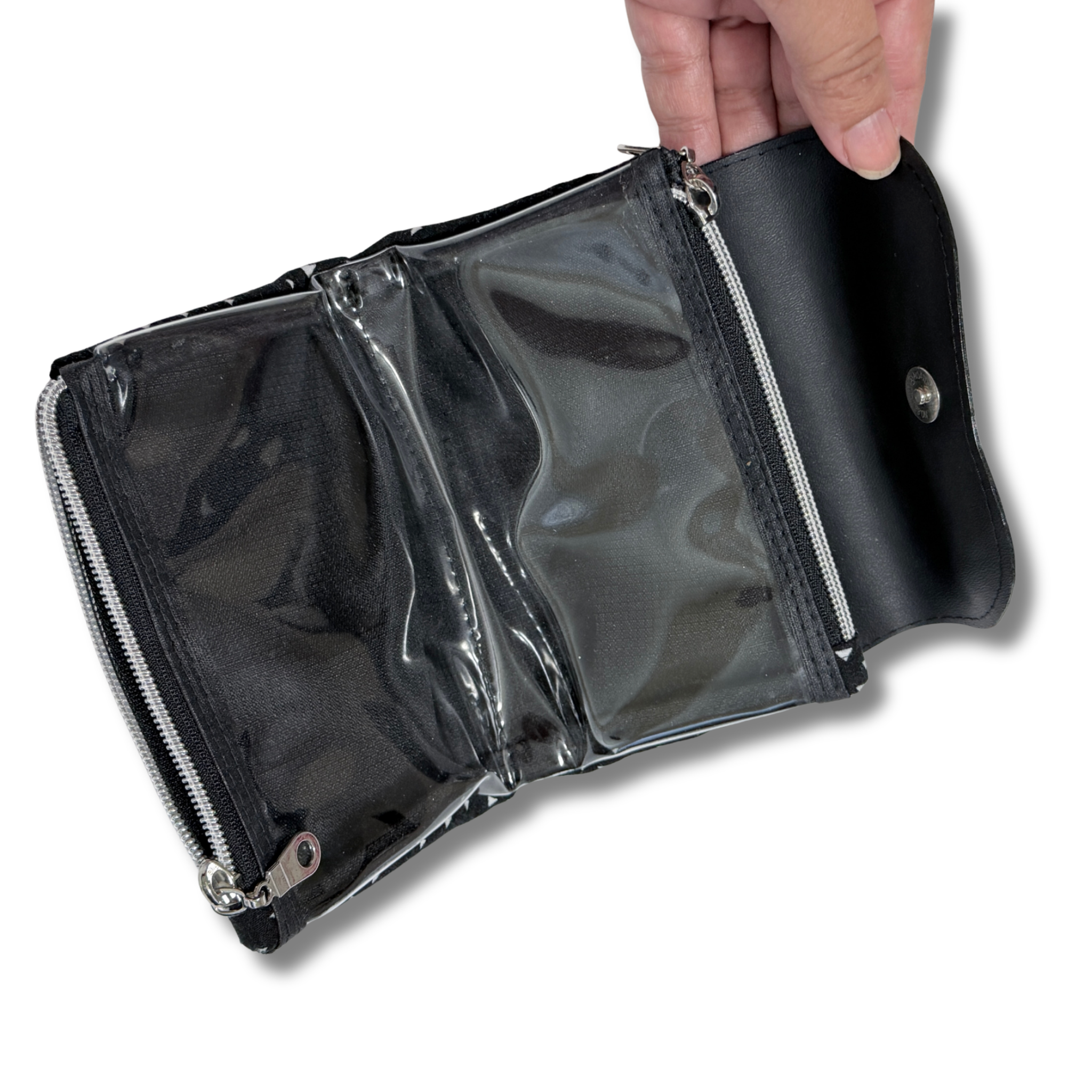 SM Two in One Black and White Pouch