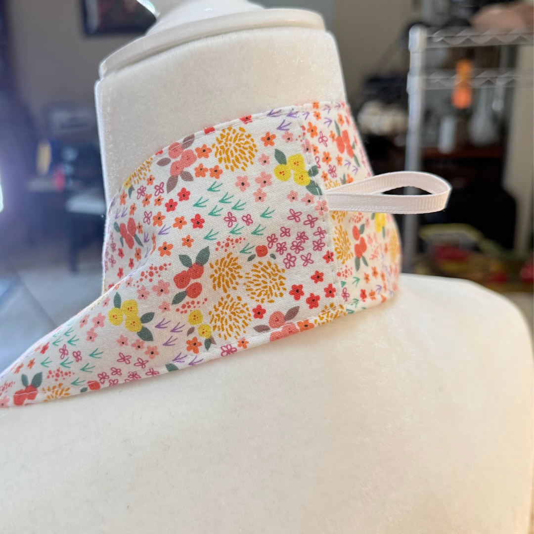 Beige & Orange Floral Kitchen Scarf Towel