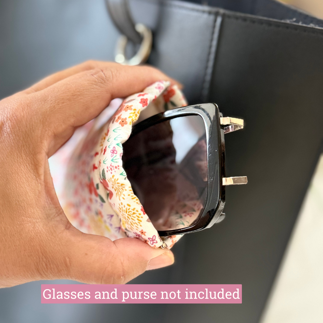 Sunglass Case Flexi Frame - Orange Flowers