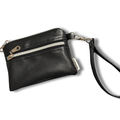 Black Vegan Leather Wristlet Wallet