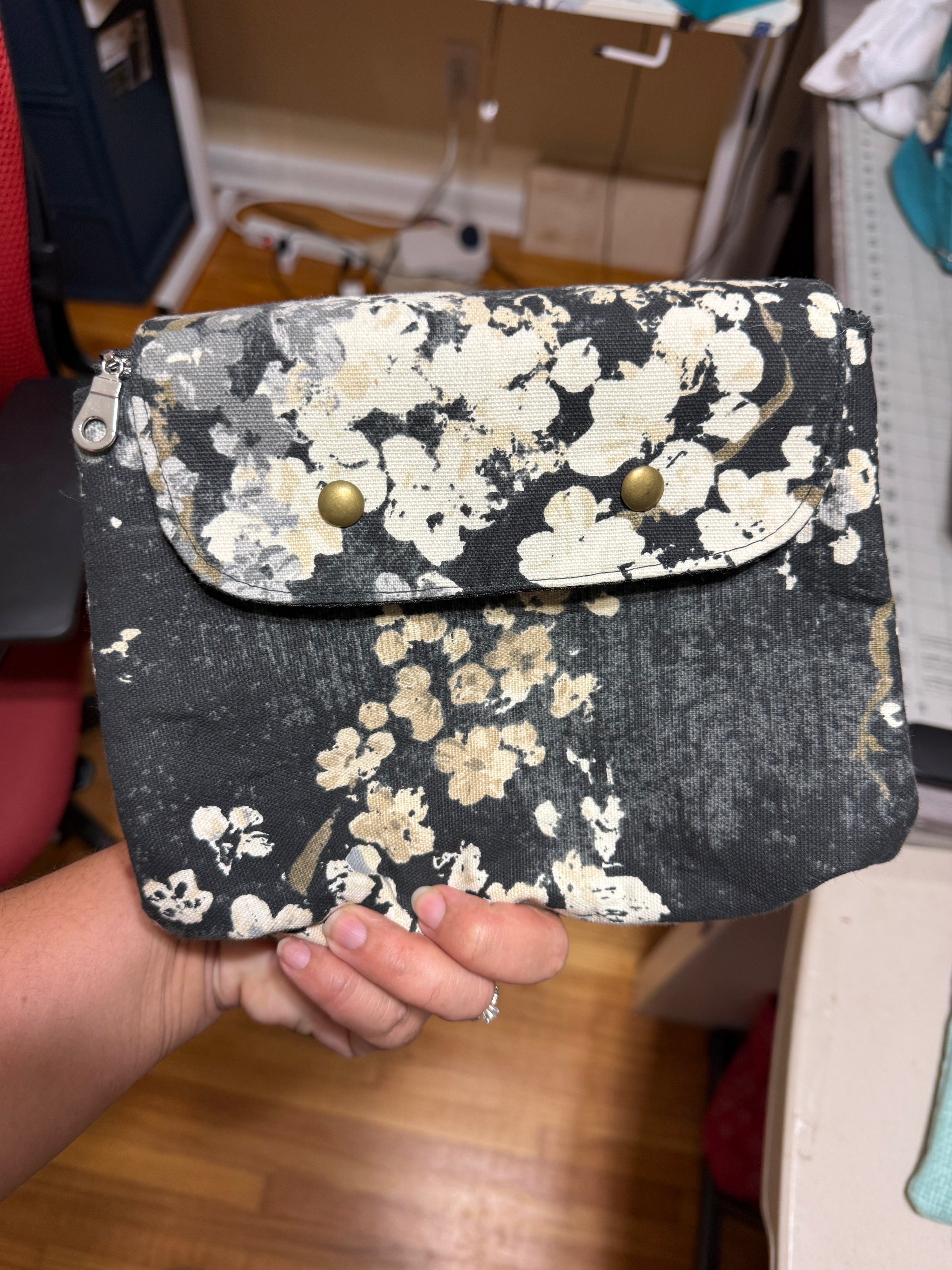 LG Black Cherry Blossom Dual Zipper