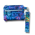 Double Zipper Wristlet Wallet Colorful Dots