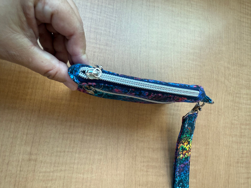 Colorful Double Zipper Wristlet Wallet