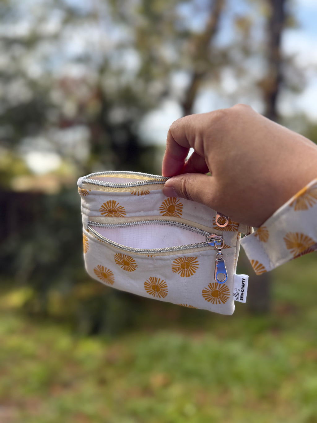 Sunny Double Zipper Wristlet Wallet