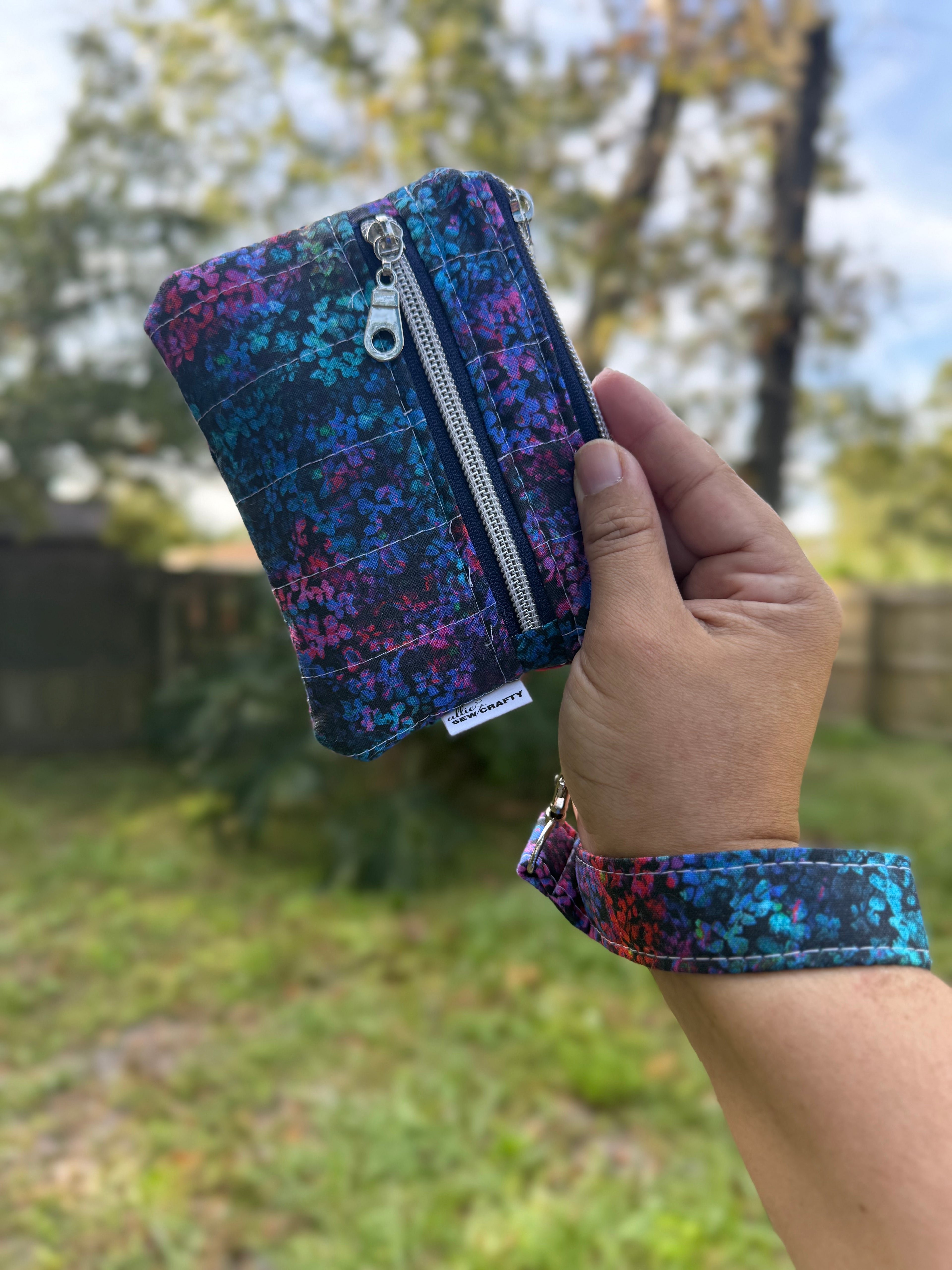 Colorful Double Zipper Wristlet Wallet