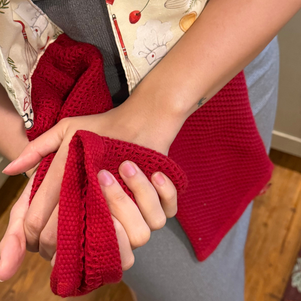 Kitchen Scarf Towel - Kiss The Cook - Bless The Baker