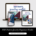 Image of computer, laptop and phone with picture of jewelry organizer document front page