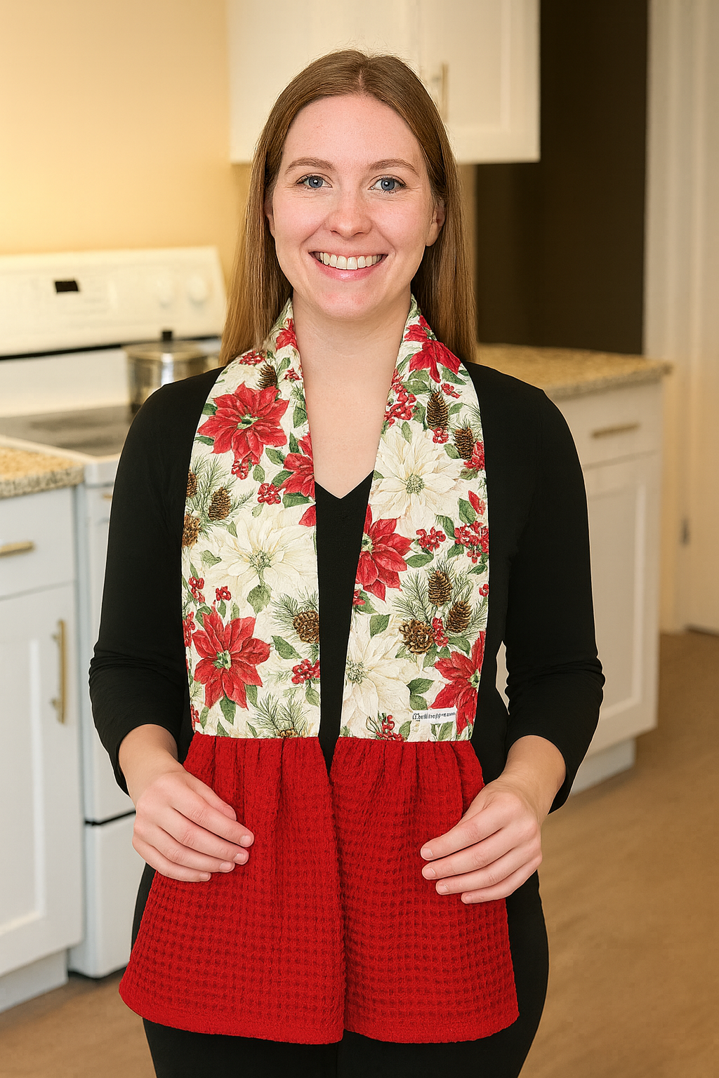 Kitchen Neck Towel - Pointsettas