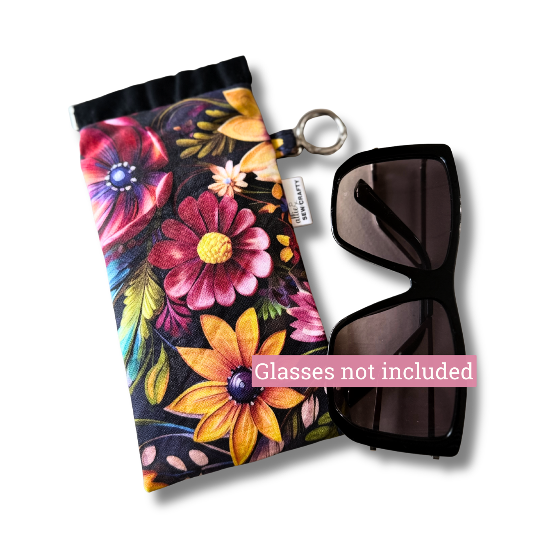 Sunglass Case Flexi Frame - Bold Big Flowers