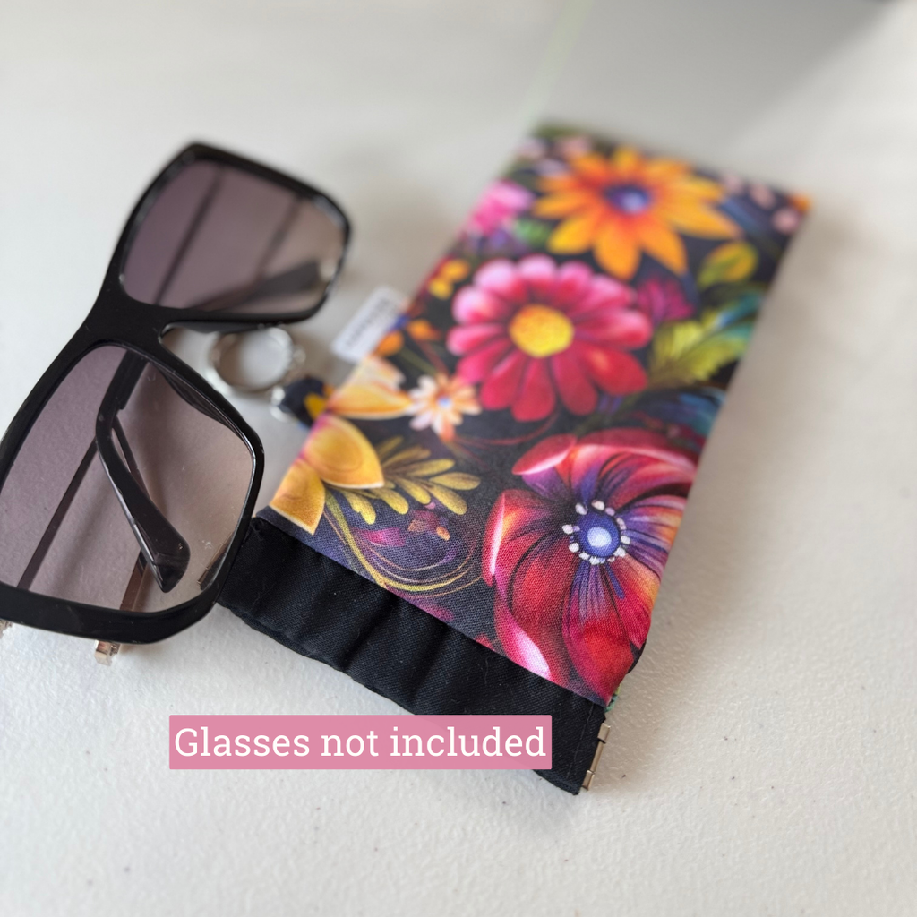 Sunglass Case Flexi Frame - Bold Big Flowers