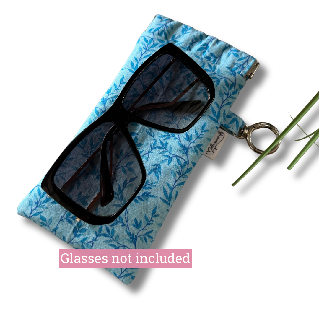Sunglass Case Flexi Frame - Blue with Vines