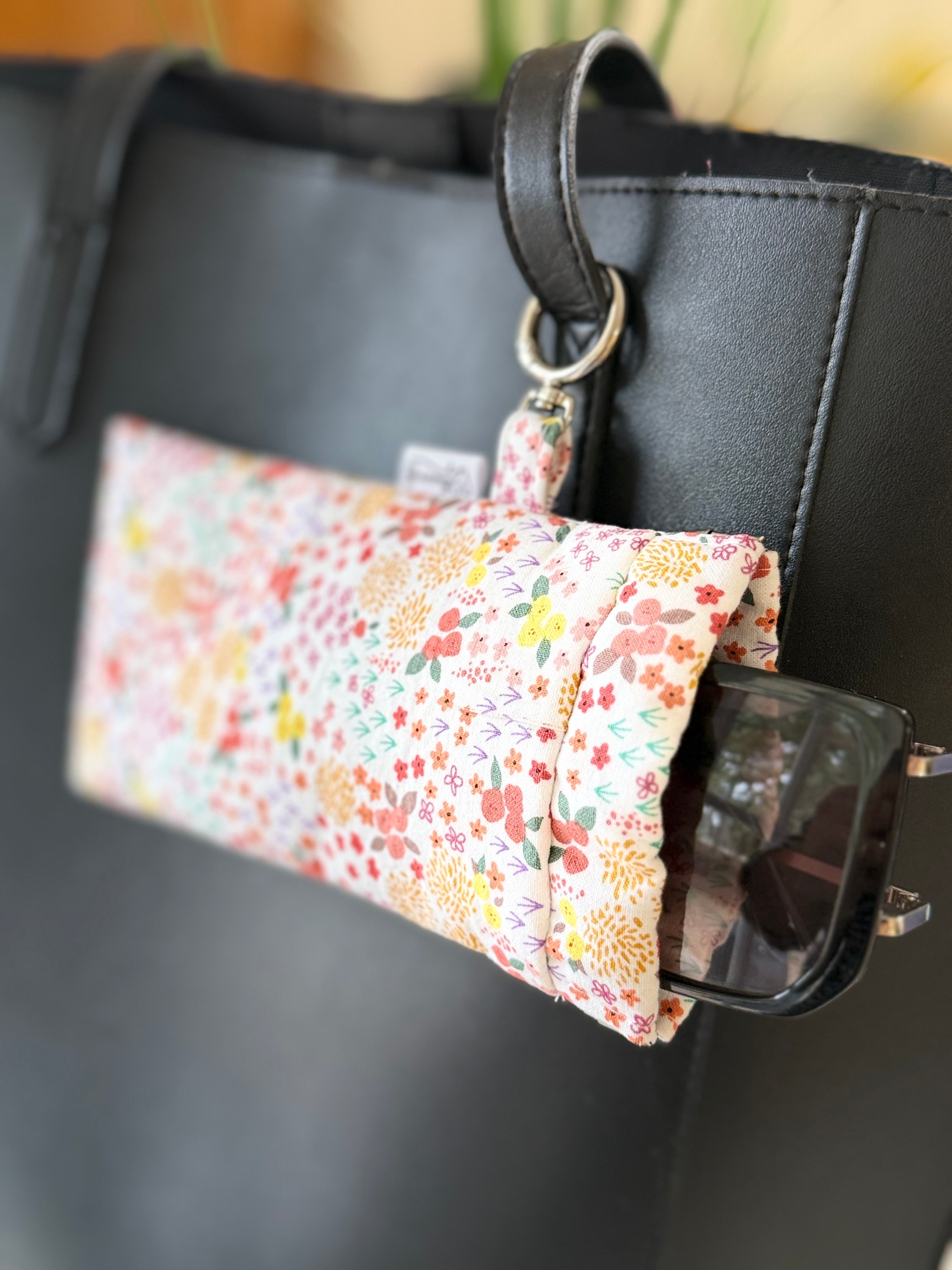 Sunglass Case Flexi Frame - Orange Flowers