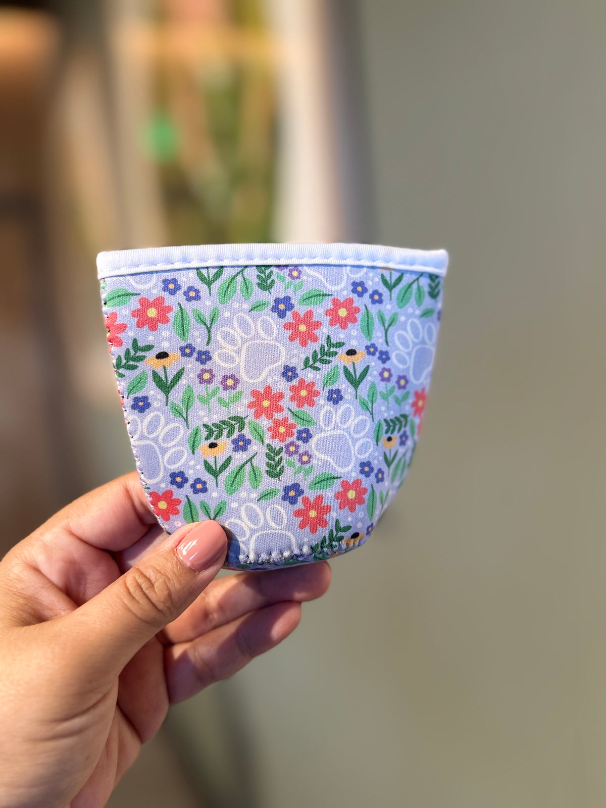Petals and Paws - SM| Reusable Coffee Sleeve