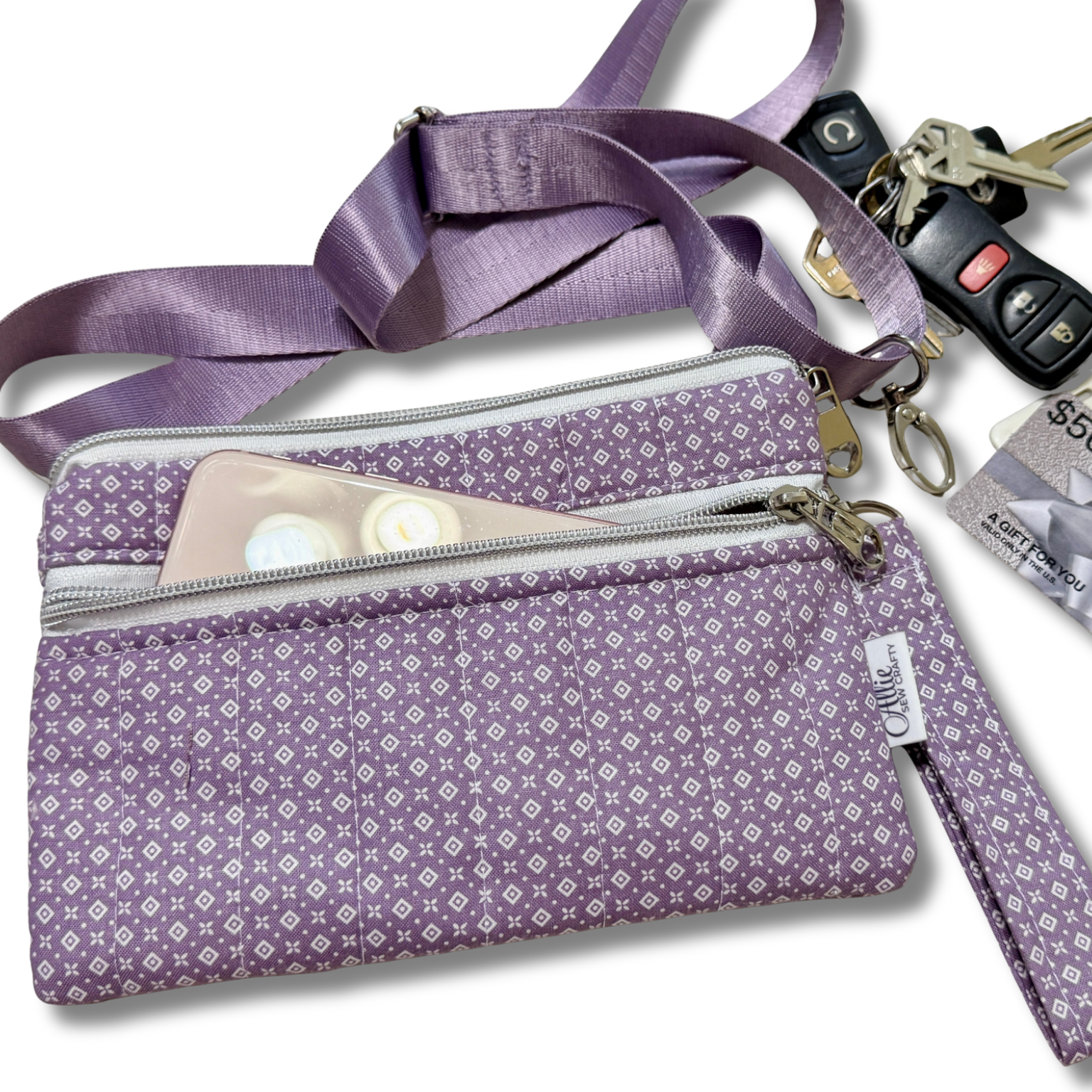 Crossbody Cellphone Wallet - Purple - Lilac Limited Edition