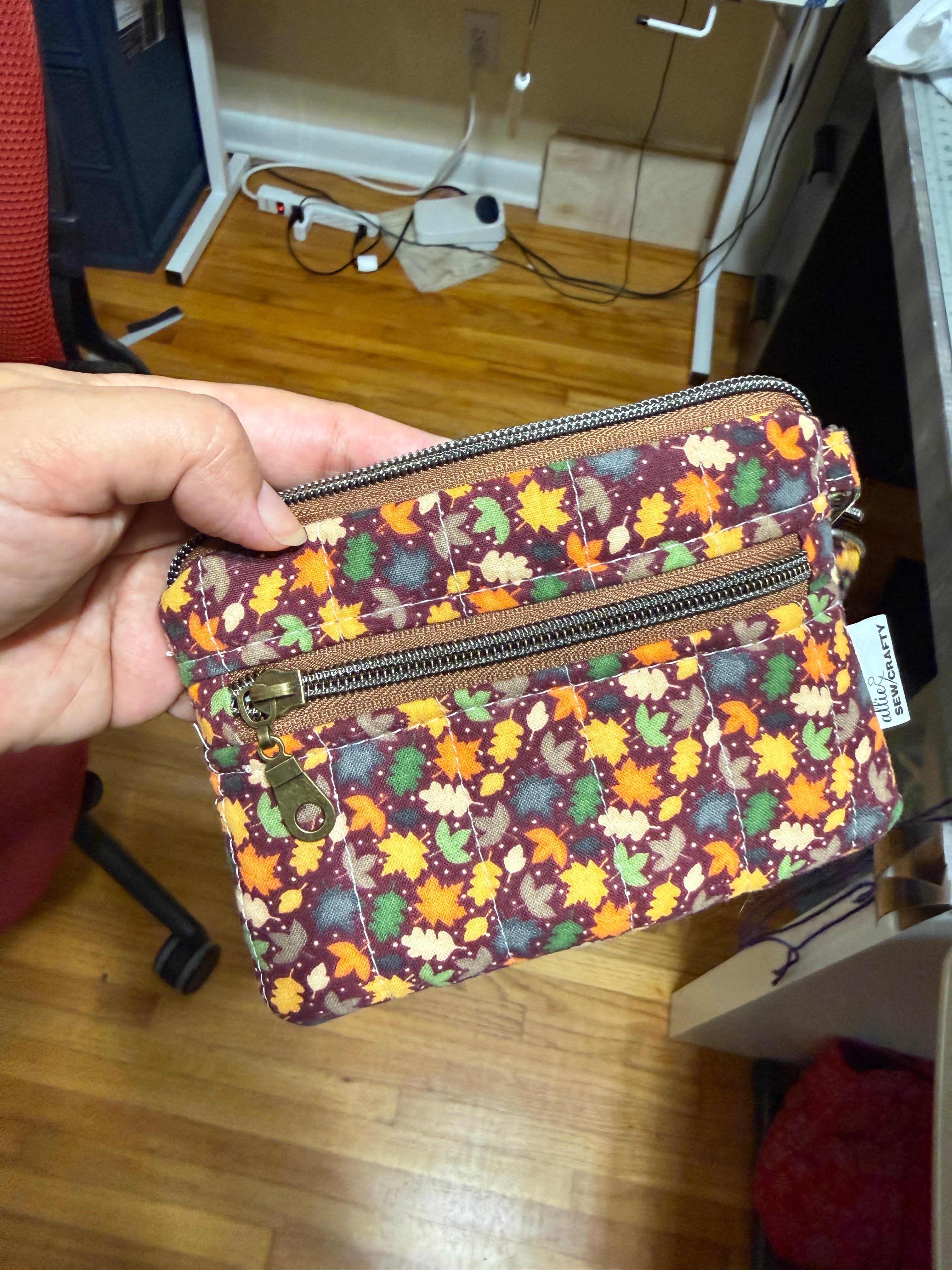 Fall Leaves Keychain Wristlet Wallet